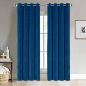 NICETOWN Blue Velvet Curtains