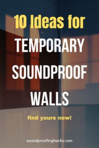 temporary soundproof walls pinterest